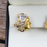 Carrera Y Carrera 18kt Yellow Gold Diamond and Pearl Earrings