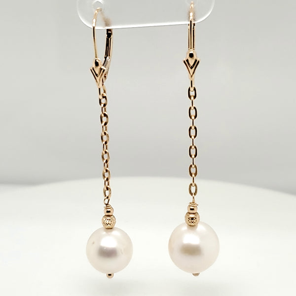 Effy 14kt Yellow Gold Double Pearl Earrings