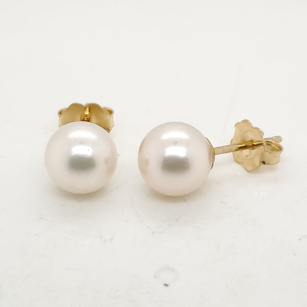 Mikimoto 18kt Yellow Gold Pearl Stud Earrings