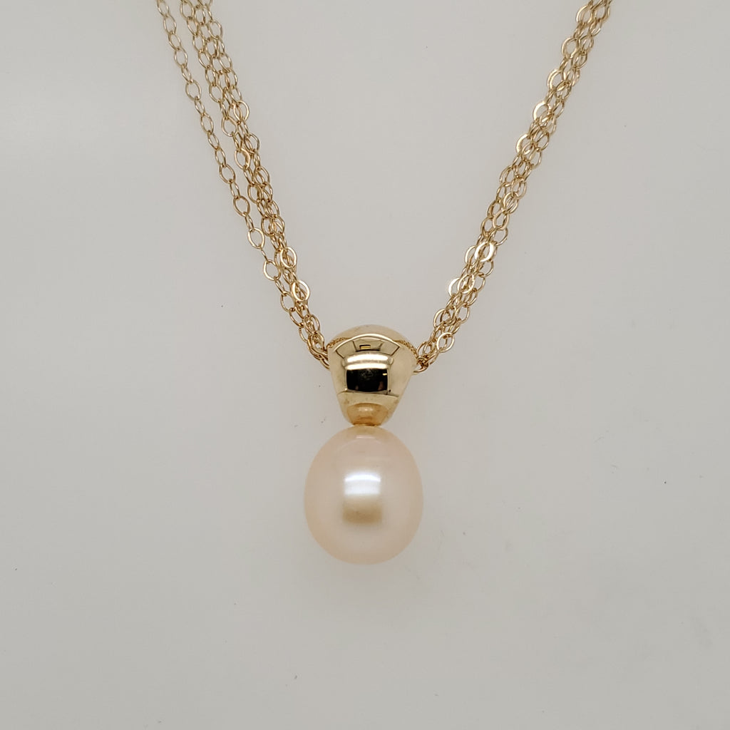 14kt Yellow Fresh Water Pearl Necklace