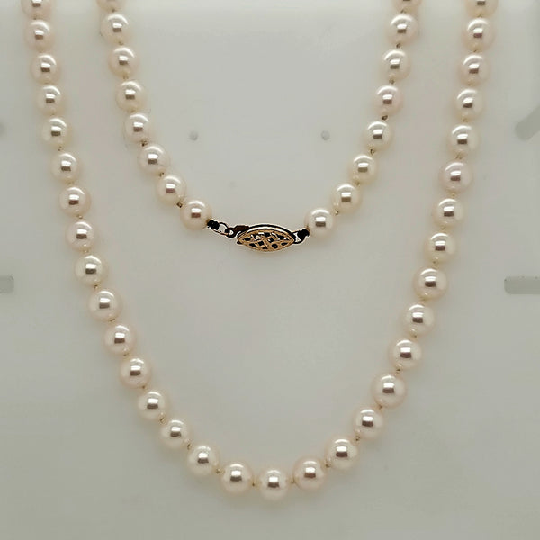 24"" Strand 6.5X6mm Cultured Akoya Pearls
