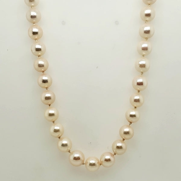 36"" long 7x6.5mm cultured Akoya pearl necklace