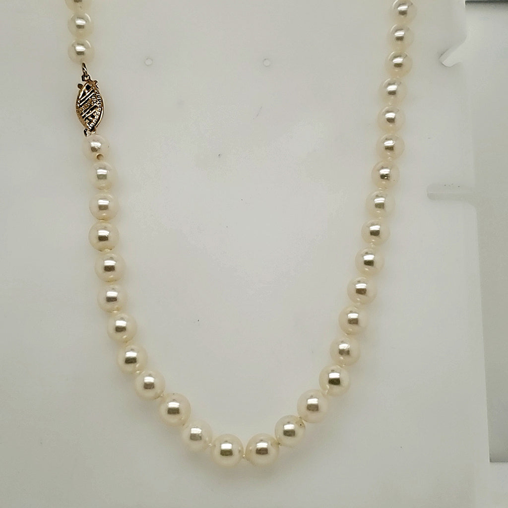 22"" Strand Cultured Akoya Pearl Necklace