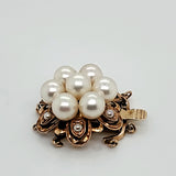 Vintage 14kt Yellow Gold Four Strand Pearl Clasp