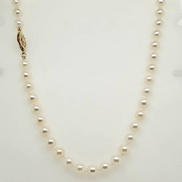 24"" Strand 5.5x6mm Cultured Akoya Pearl Necklace