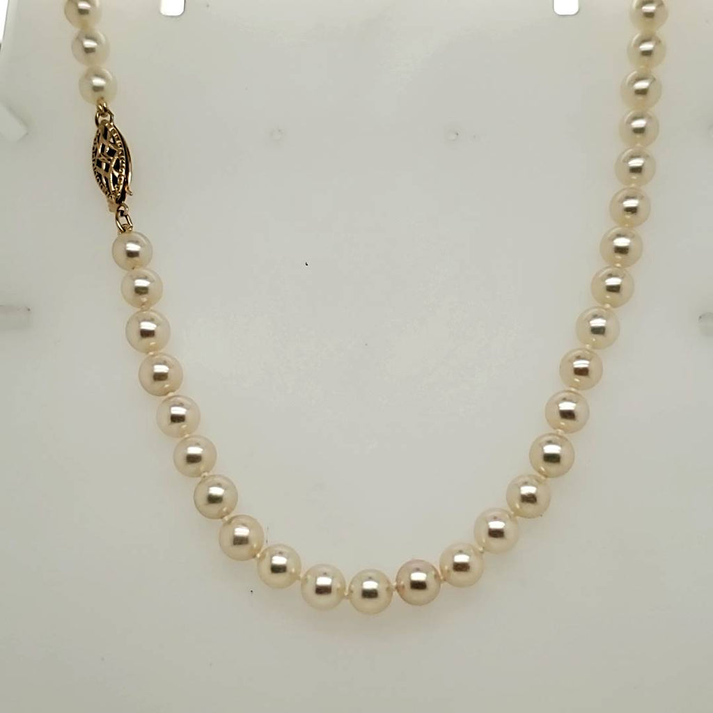 24"" Strand 5.5x6mm Cultured Akoya Pearl Necklace