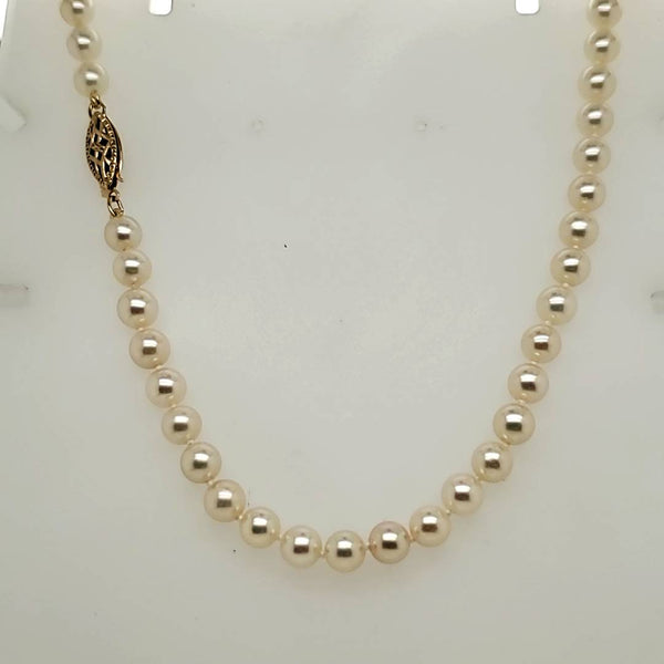 24"" Strand 5.5x6mm Cultured Akoya Pearl Necklace