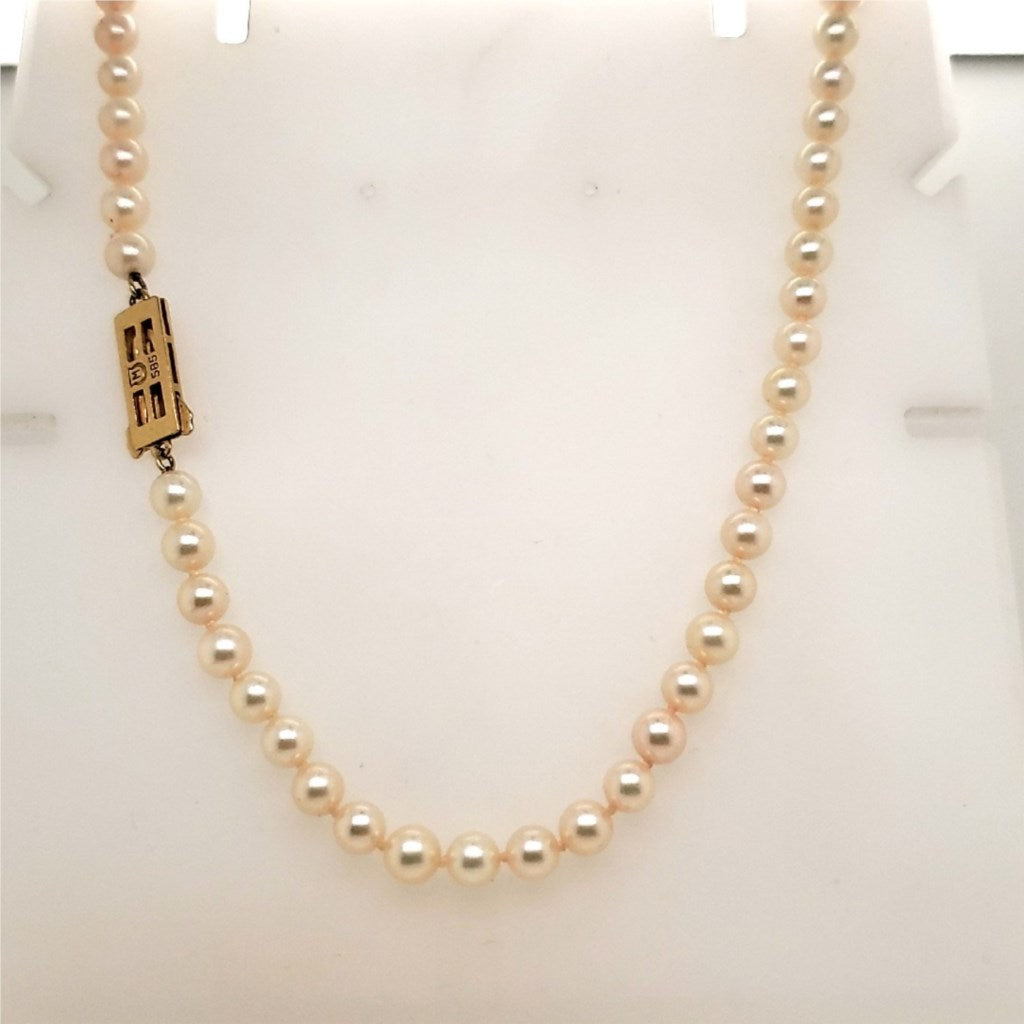 Vintage Mikimoto 34"" Cultured Akoya Pearl Strand