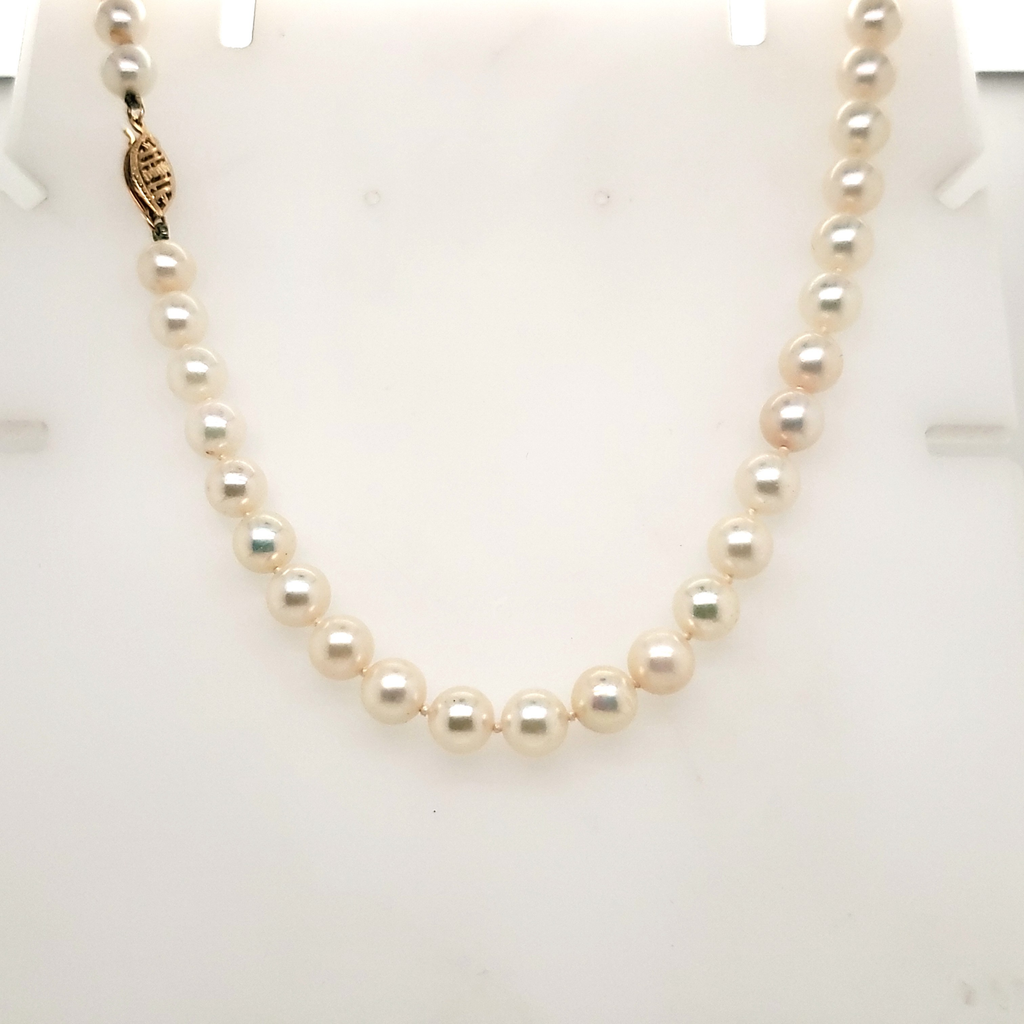 15"" Strand Cultured Akoya Pearl Necklace