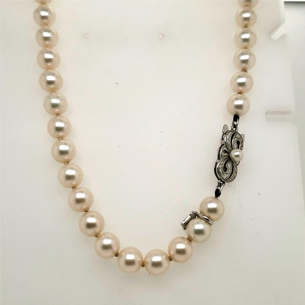 Mikimoto 18"" 7.5X75mm Cultured Akoya Pearl Necklace