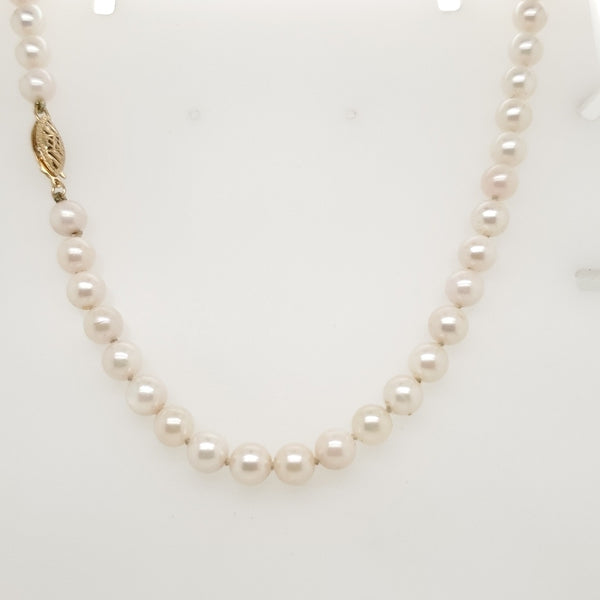 6x5.5Mm 24"" Strand Cultured Akoya Pearl Necklace