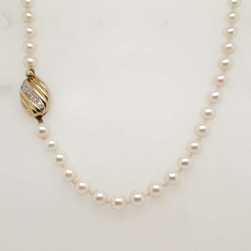 34"" Cultured Akoya Pearl Necklace