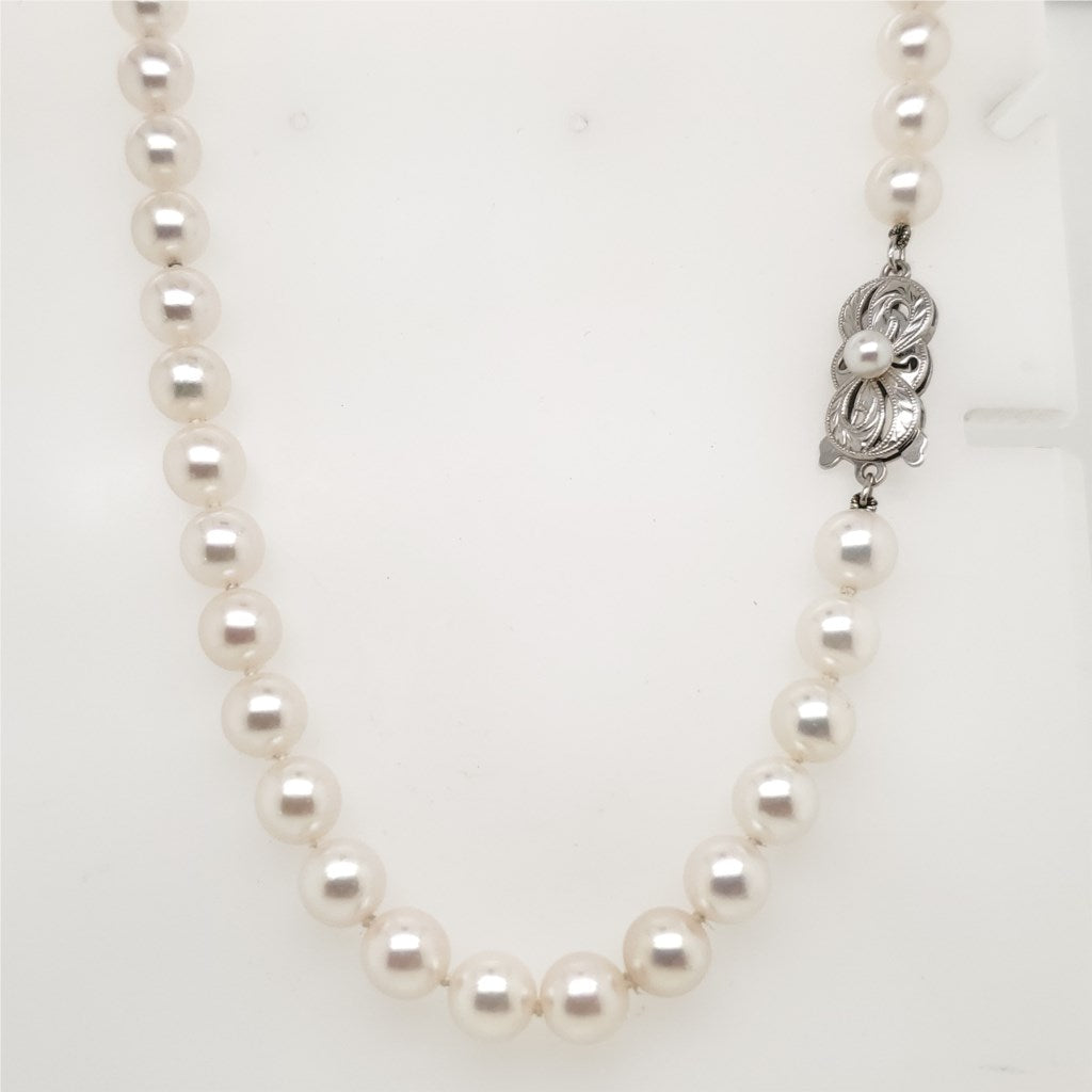 Mikimoto 24"" 7X6.5mm Cultured Akoya Pearl Necklace