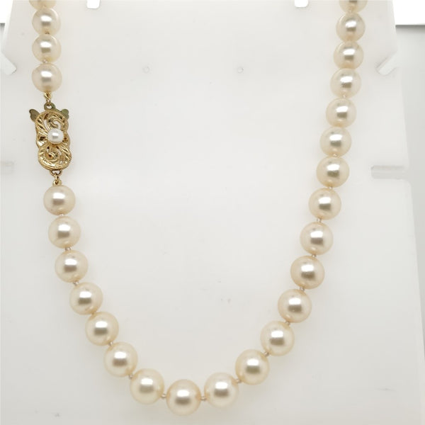 Mikimoto 24"" 8X7.5mm Cultured Akoya Pearl Necklace