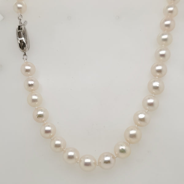 20"" Slightly Baroque Akoya Pearl Necklace