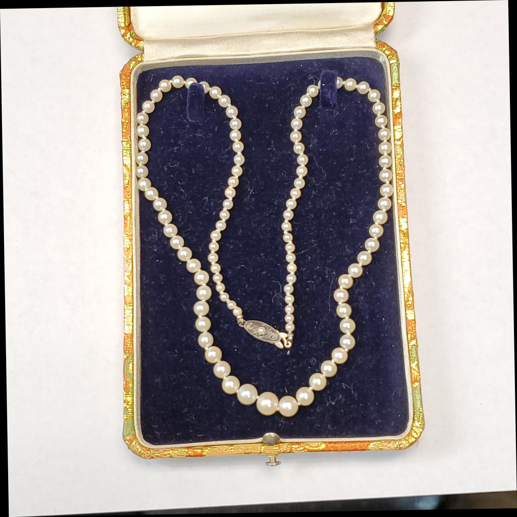 Vintage Mikimoto 20"" Graduated Pearl Strand