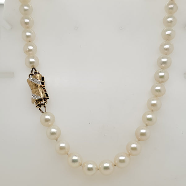 34"" Cultured Akoya Pearl Necklace