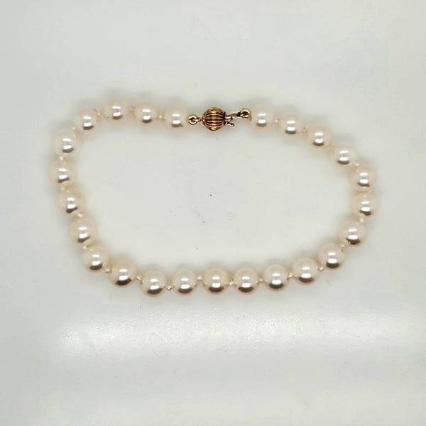 14kt Cultured Akoya Pearl Bracelet