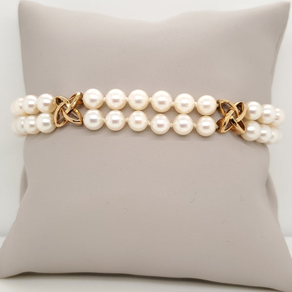 Mikimoto Blue Lagoon Double Strand Pearl Bracelet