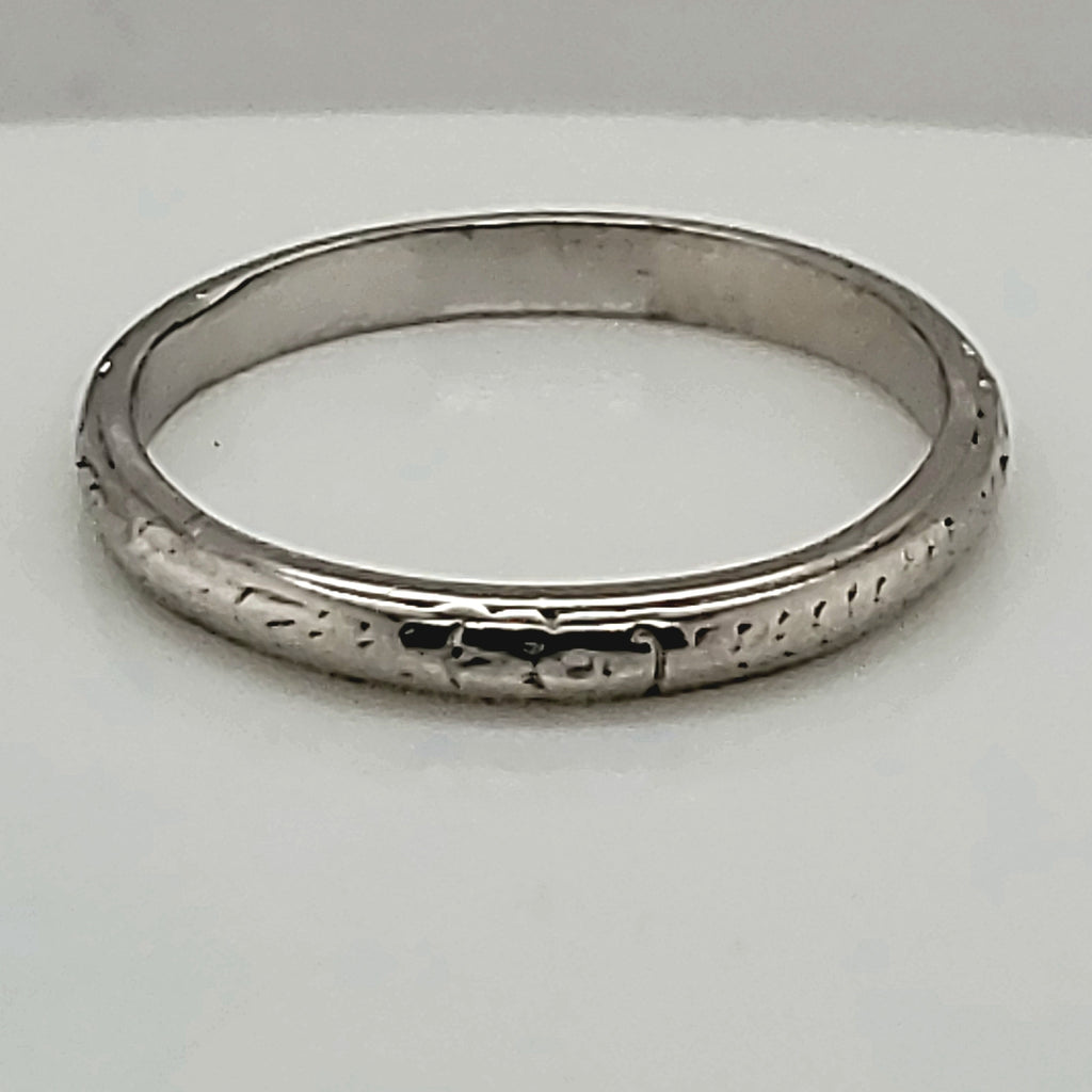 Platinum Art Deco Wedding Band