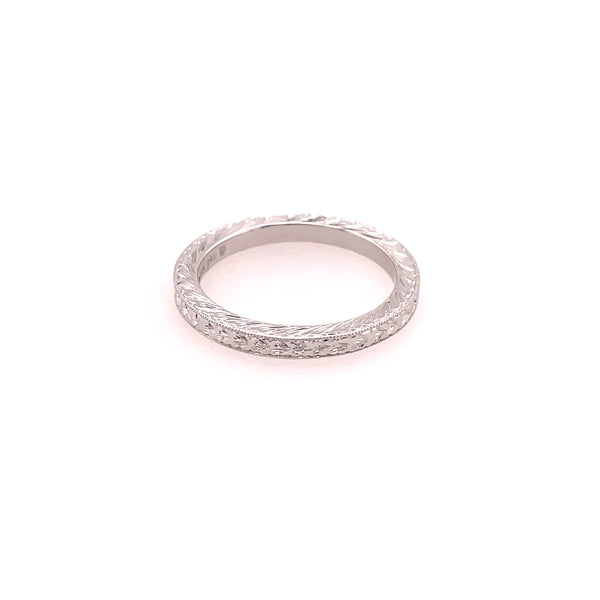 14kt White Gold Stackable Wedding Band