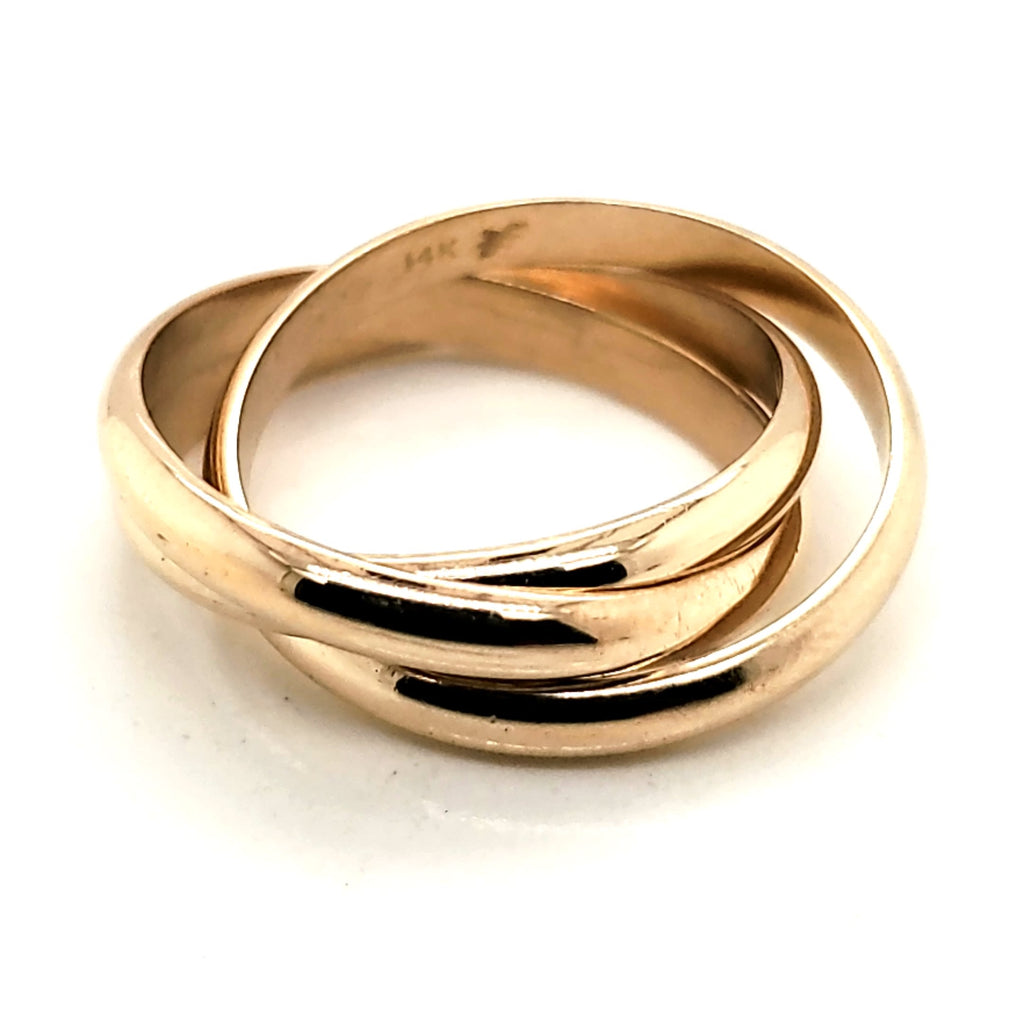 14kt Yellow Gold Rolling Ring Band