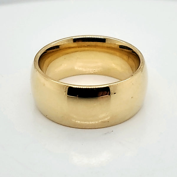 Wide 14kt Yellow and White Gold Wedding Band
