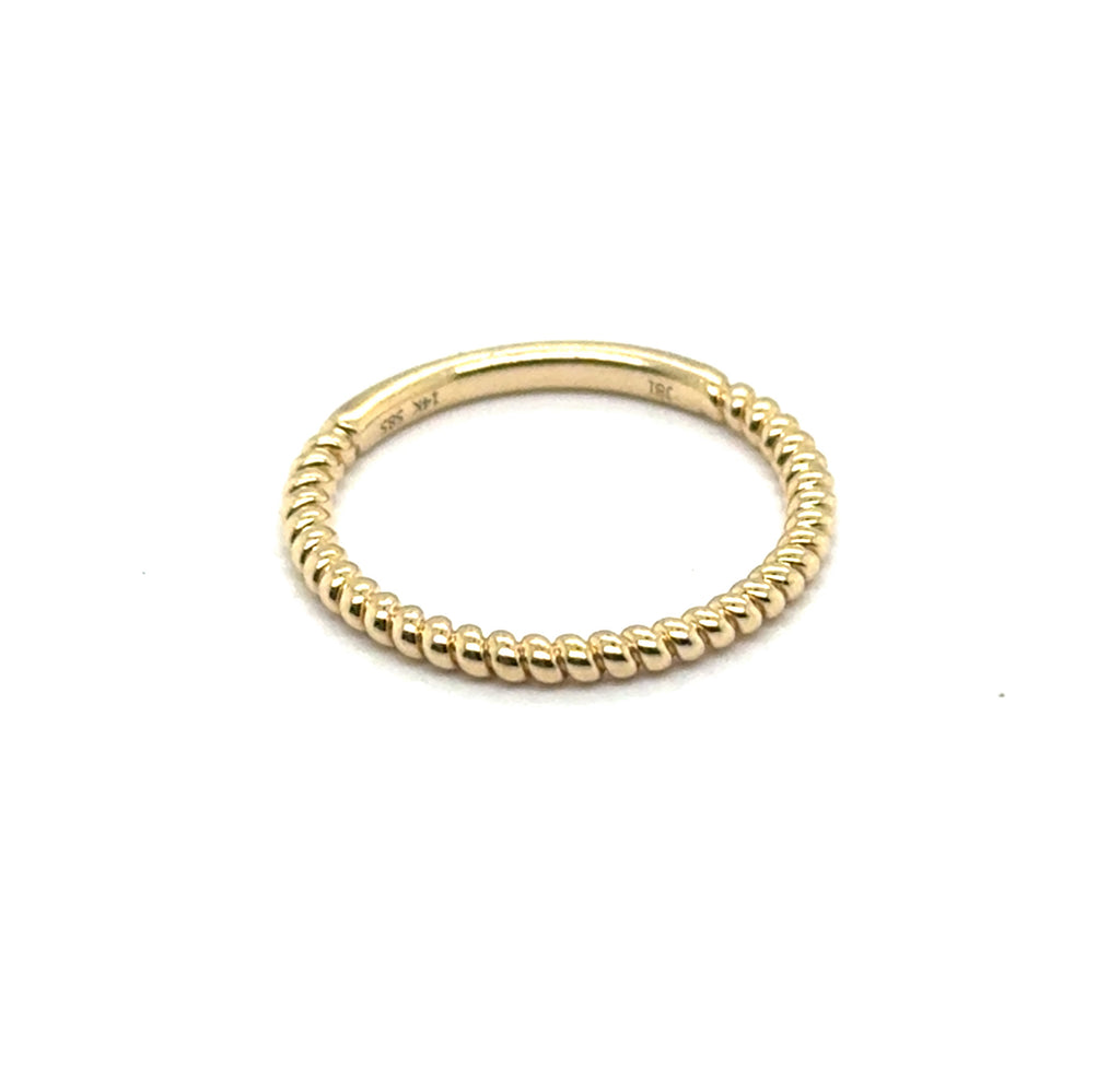 14Kt Yellow Gold Stackabl Wedding Band