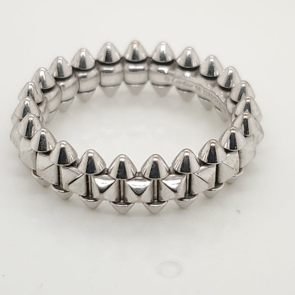 Pre-owned Cartier Clash De Cartier 18kt White Gold Ring