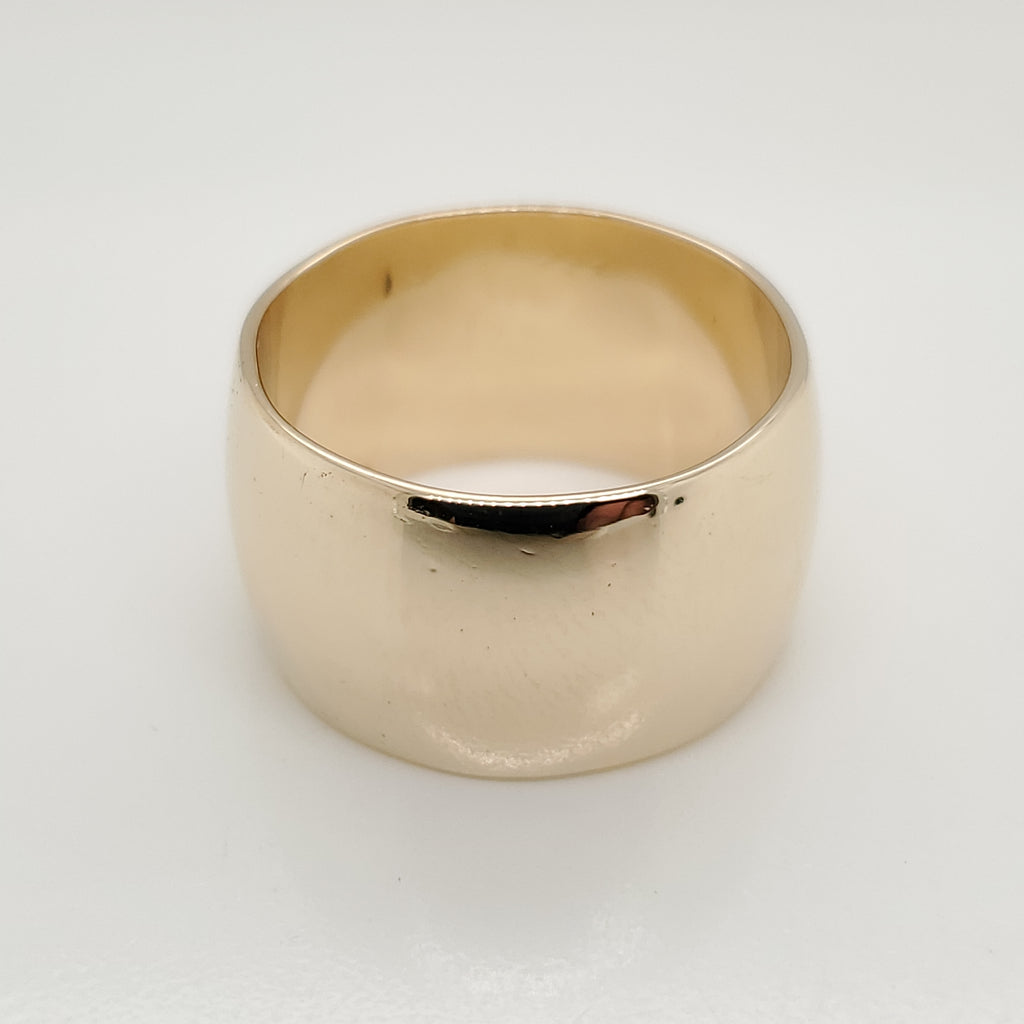 12mm Cigar Band in 14kt Yellow Gold