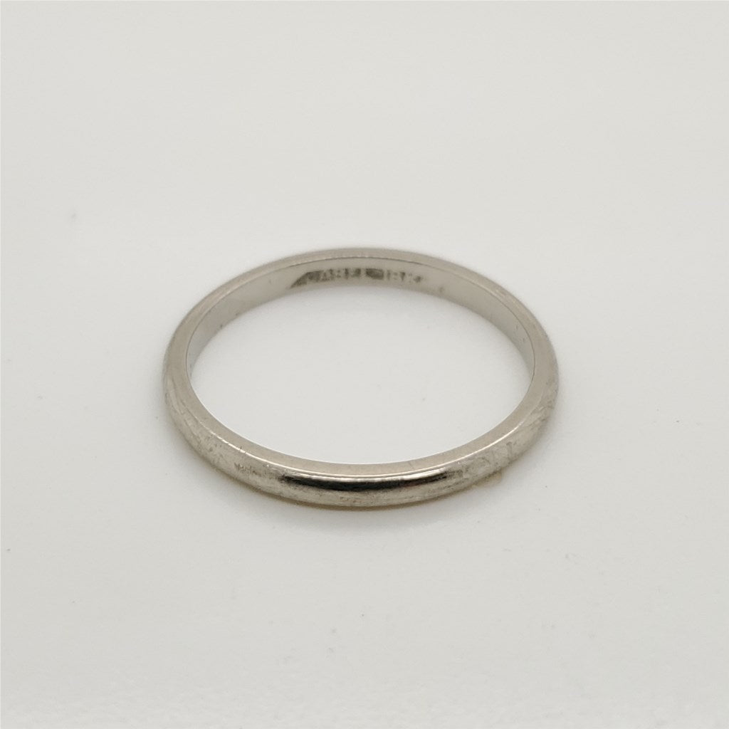 Vintage Jabel 18Kt White Gold Wedding Band