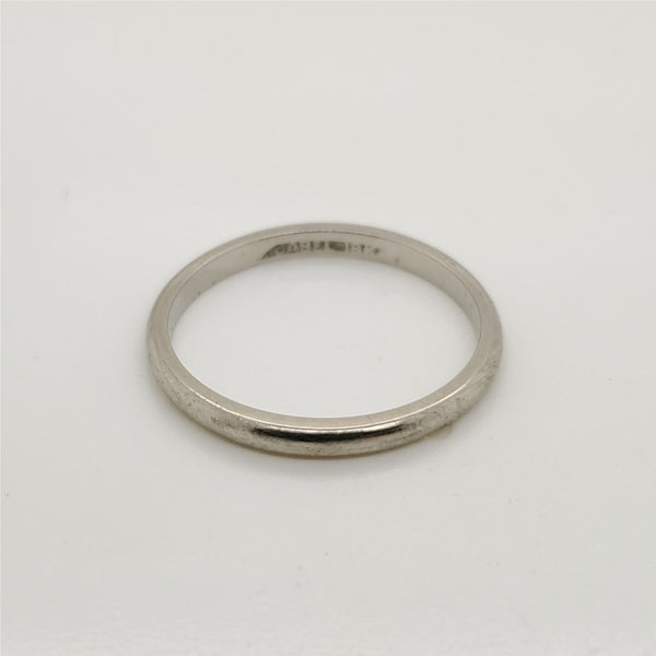 Vintage Jabel 18Kt White Gold Wedding Band