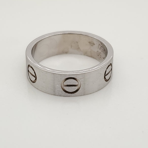 Pre-owned Cartier 18kt White Gold Love Ring