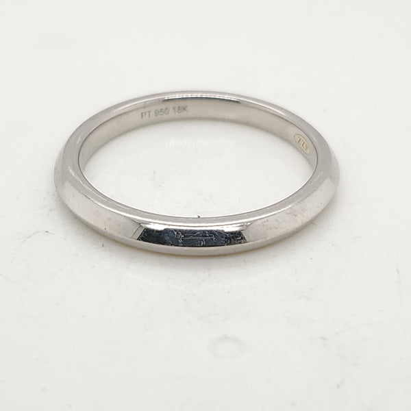 Platinum and 18kt White Gold Knifes Edge Wedding Band