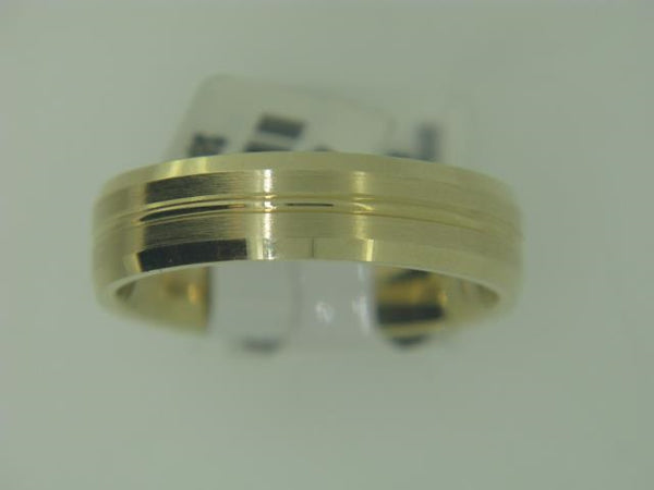 Bm 6Mm Size 10 Satin Concave Center Cut W/ BevEdge 14Ktyg Benchmark Wedding Band