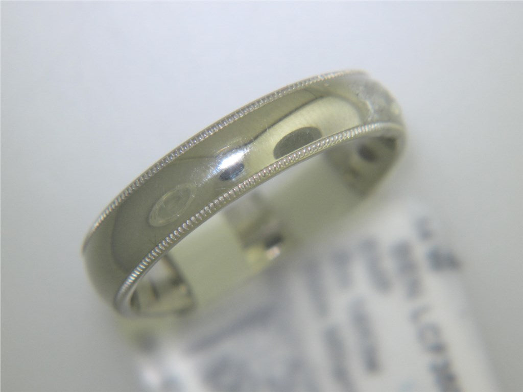 Bm 5Mm Size 9 Milgrain Benchmark Wedding Band 14Ktwg LCF35014KW09