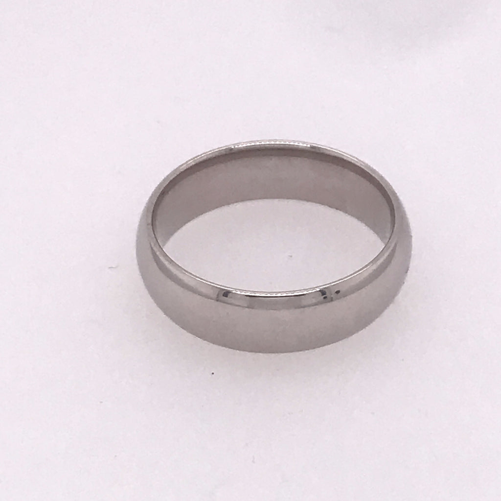 White Gold Benchmark Wedding Band