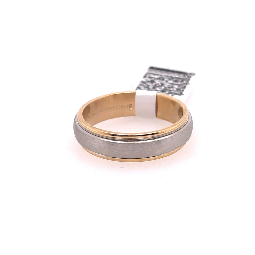 Benchmark 14Kt Two Tone Comfort Fit Mens Wedding Band