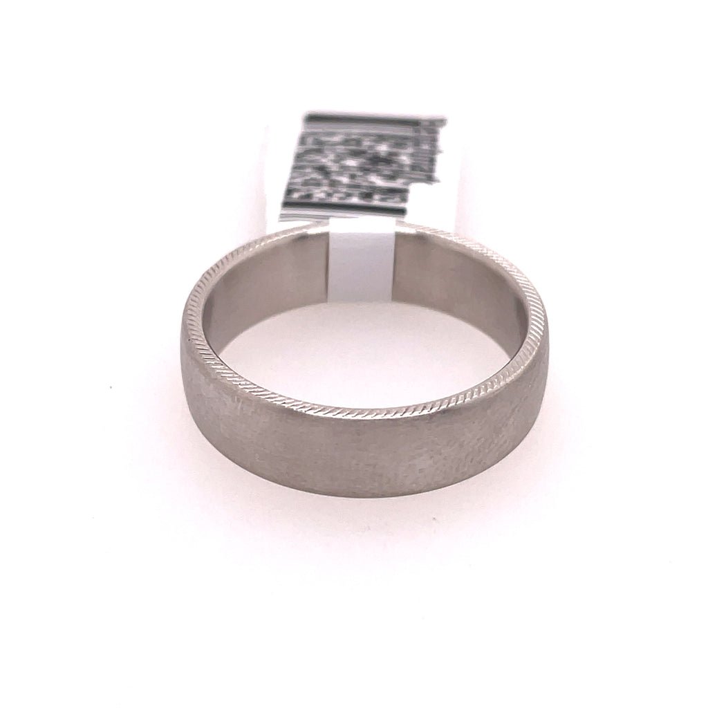Benchmark 6.5mm Wedding Band 14kt White Gold With A Satin Finish