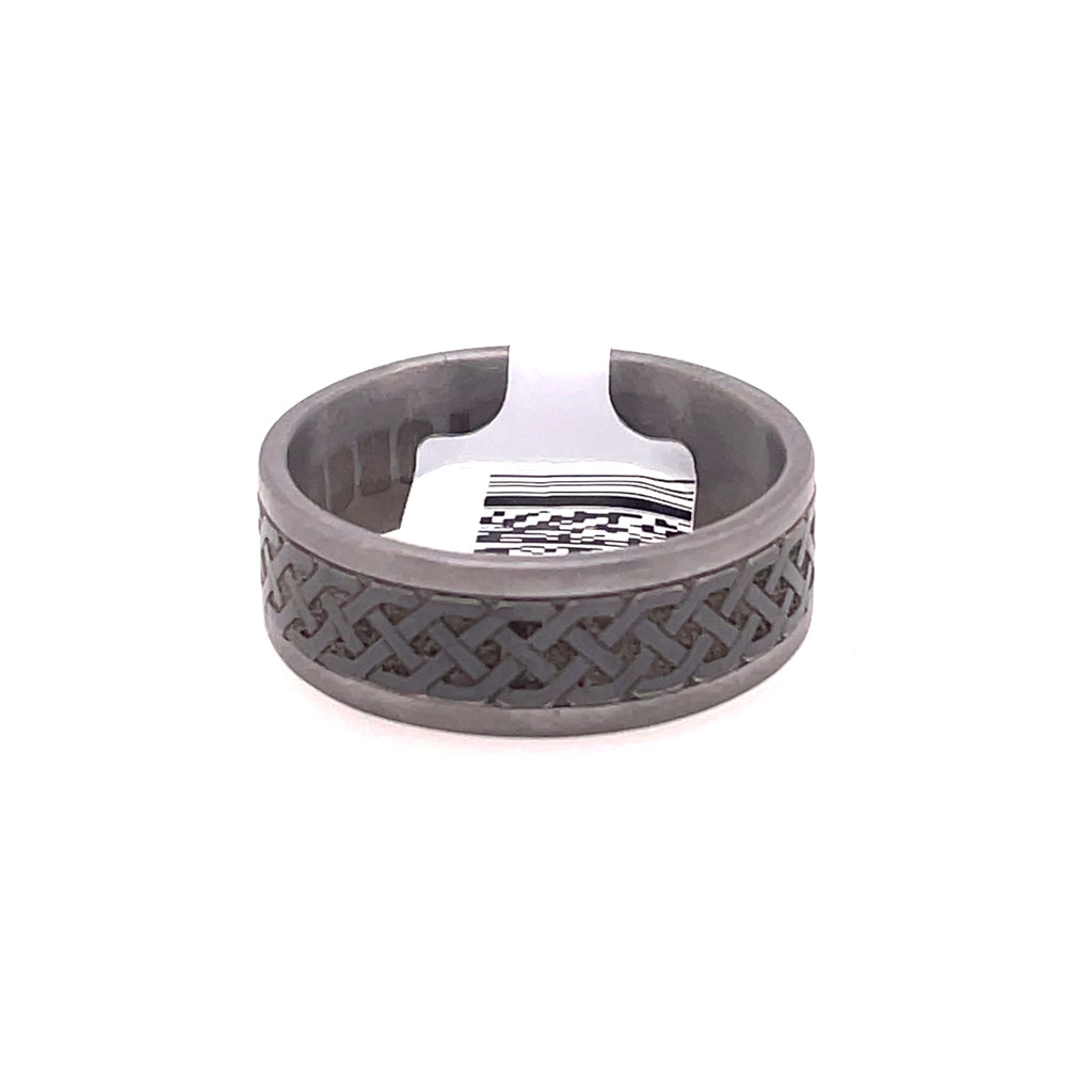 Benchmark Tantalum And Titanium Celtic Knot Mens Wedding Band