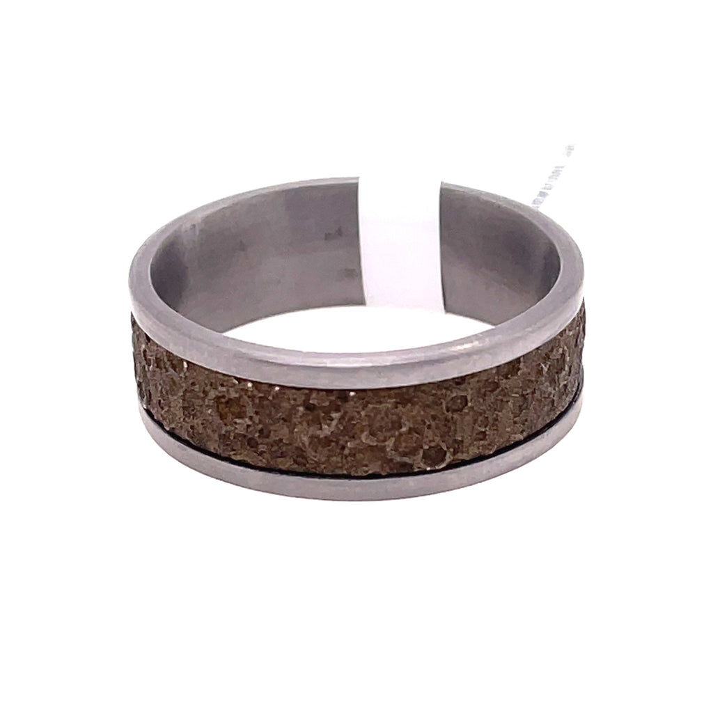 Benchmark Comfort Fit Tantalum And Bronze Wedding Band