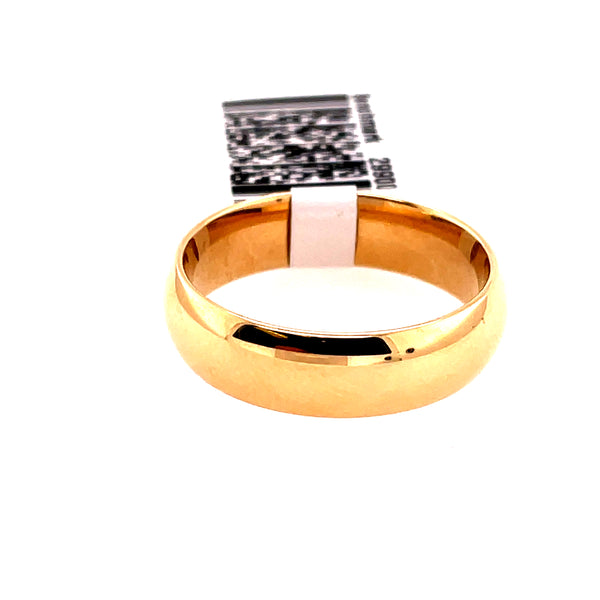 14Kt Yellow Gold Mens Benchmark Wedding band