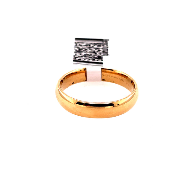 14Kt Yellow Gold Benchmark Wedding Band