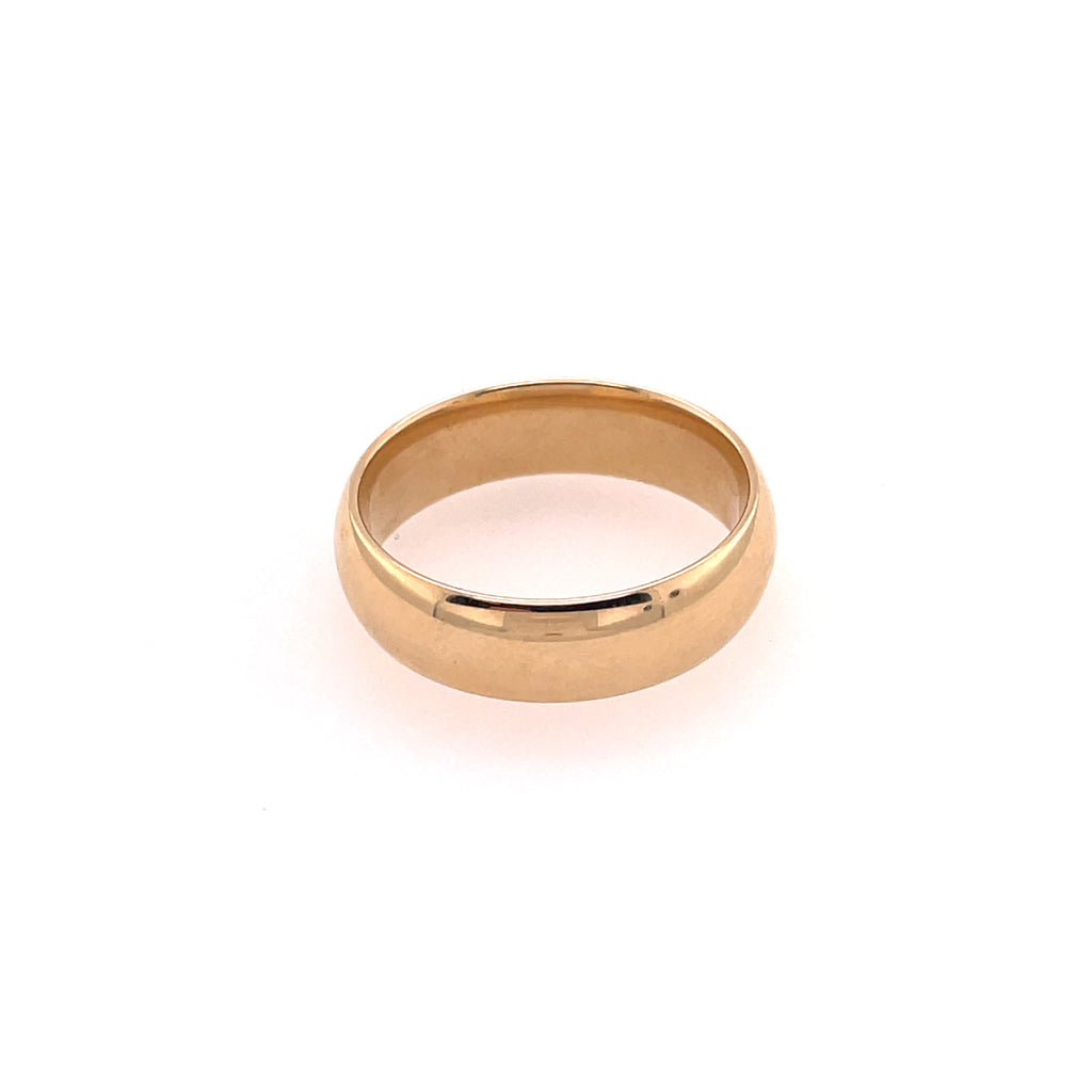 14kt Yellow Gold Benchmark Wedding 6mm Comfort Fit Wedding Band