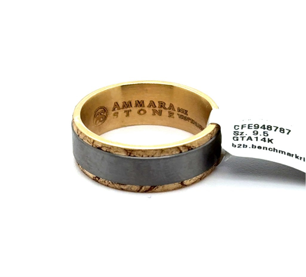 Ammara Stone by Benchmark 14kt/Tantalum Wedding Band