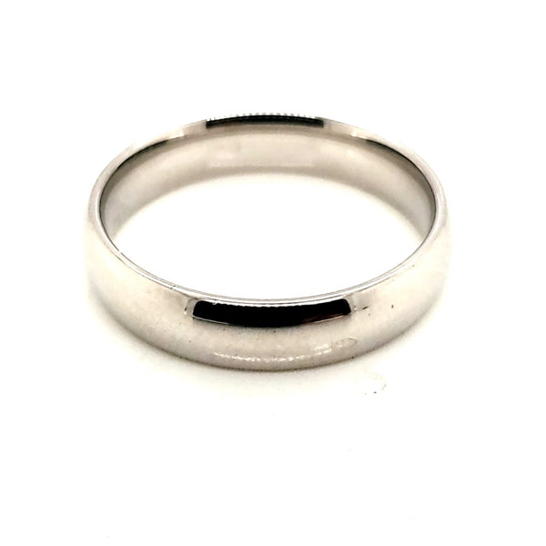 Bm 5Mm Sz 6 14Kt White Gold Band