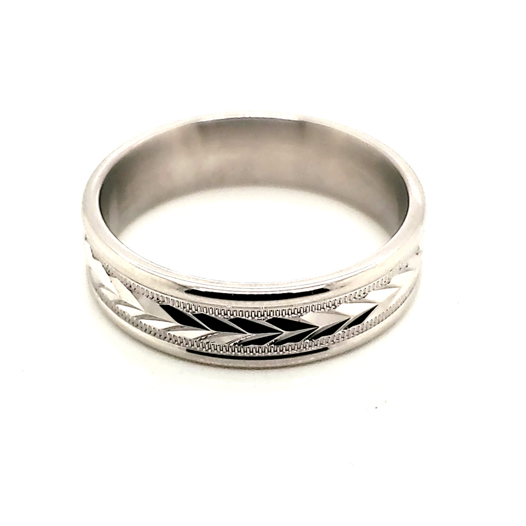 Benchmark White Gold Wedding Band