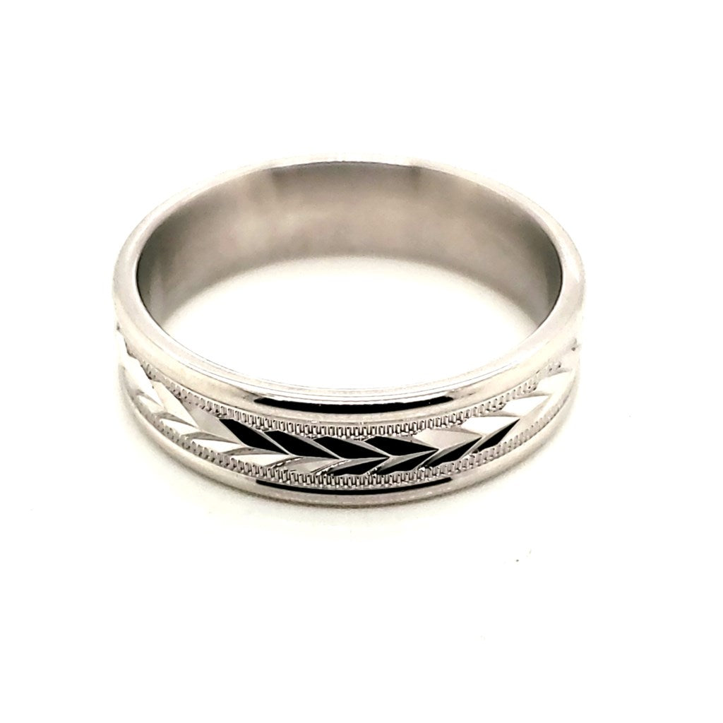 Benchmark White Gold Wedding Band