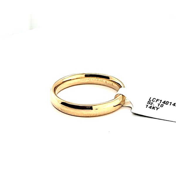 14Kt Yellow Gold 4mm Benchmark Mens Gold Band