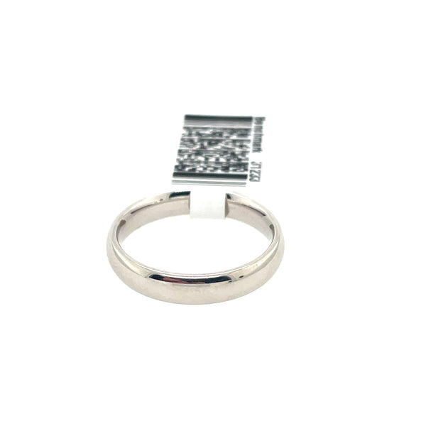 Benchmark Mens 14kt White Gold 4mm Comfort Fit Wedding Band